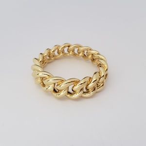 14K Yellow Gold Italy Braided Band Ring Size 7